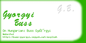gyorgyi buss business card